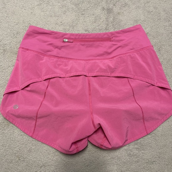 Lululemon Speed Up Shorts Size 4 Pink 4" Inseam Active Running Lined - Picture 2 of 11